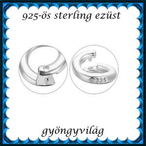 925-ös sterling ezüst ékszerkellék: karika nyitott,zárható ESZK NY-Z 6e  1db/cs - kellékek & szerszámok - gyöngyfűzés kellékek - szerelőkarika - Meska.hu