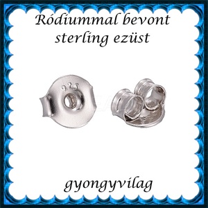 925-ös sterling ezüst ékszerkellék: fülbevaló kapocs, bedugós EFK B 27-6r vég 2db/csomag - Meska.hu
