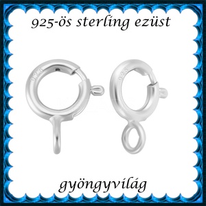 925-ös sterling ezüst ékszerkellék: lánckapocs ELK 1S 12-1-8 z  2db/csomag - Meska.hu