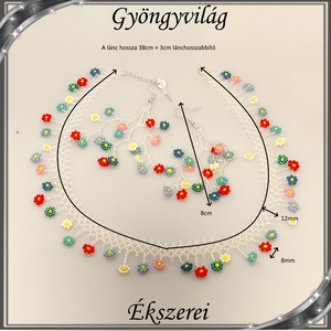 Ékszerek-szettek: gyöngy fülbevaló - nyaklánc szett SSZ-E925-ÜGY01-2-38 - ékszer - ékszerszett - Meska.hu