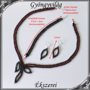 Ékszerek-szettek: gyöngy fülbevaló - nyaklánc - karkötő szett SSZ-E925-ÜGY02-2 - ékszer - ékszerszett - Meska.hu