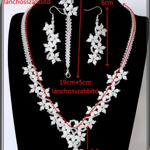 Esküvői, menyasszonyi, alkalmi ékszer szett,  SSZEB-GY02-br white opal - esküvő - ékszer - ékszerszett - Meska.hu