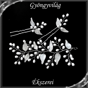 Ékszerek-hajdíszek, hajcsatok: Esküvői, menyasszonyi, alkalmi hajdísz, S-H-SZ03 - esküvő - hajdísz - kontydísz & hajdísz - Meska.hu