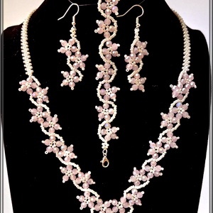 Esküvői, menyasszonyi, alkalmi ékszer szett,  SSZEB-GY02-br white opal - esküvő - ékszer - ékszerszett - Meska.hu