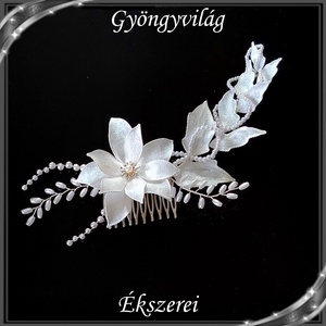 Ékszerek-hajdíszek, hajcsatok: Esküvői, menyasszonyi, alkalmi hajdísz dip art technikával S-H-FÉ30-1, Esküvő, Hajdísz, Fésűs hajdísz, Ékszerkészítés, MESKA