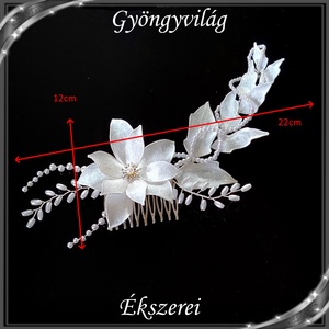 Ékszerek-hajdíszek, hajcsatok: Esküvői, menyasszonyi, alkalmi hajdísz dip art technikával S-H-FÉ30-1 - esküvő - hajdísz - fésűs hajdísz - Meska.hu