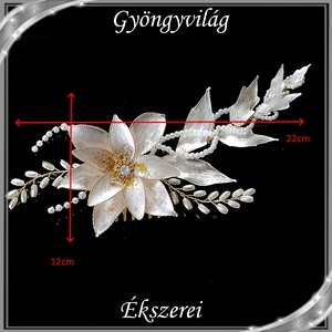 Ékszerek-hajdíszek, hajcsatok: Esküvői, menyasszonyi, alkalmi hajdísz dip art technikával S-H-FÉ30-2 - esküvő - hajdísz - fésűs hajdísz - Meska.hu