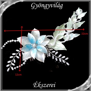 Ékszerek-hajdíszek, hajcsatok: Esküvői, menyasszonyi, alkalmi hajdísz dip art technikával S-H-FÉ30-3 - esküvő - hajdísz - fésűs hajdísz - Meska.hu