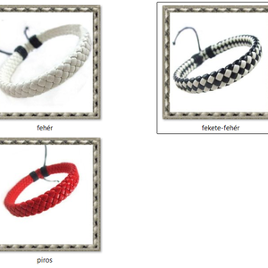 Ékszerek-karkötők: Bőr fonott karkötő K-BŐR56 több színben - Meska.hu