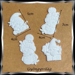 Karácsonyi festhető gipsz figurák Gipsz-01 - diy (csináld magad) - egységcsomag - Meska.hu