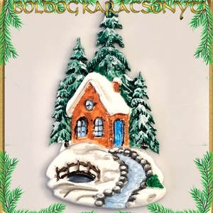 Karácsonyi hűtőmágnes S-KA26-07-1 - Meska.hu