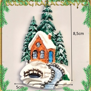 Karácsonyi hűtőmágnes S-KA26-07-1 - otthon & életmód - dekoráció - dísztárgy - Meska.hu