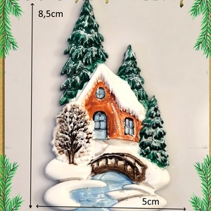 Karácsonyi hűtőmágnes S-KA26-07-2 - otthon & életmód - dekoráció - dísztárgy - Meska.hu