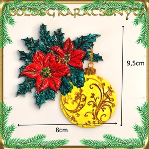 Karácsonyi hűtőmágnes S-KA26-09 több szinben - otthon & életmód - dekoráció - dísztárgy - Meska.hu