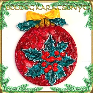 Karácsonyi hűtőmágnes S-KA26-10 több szinben - otthon & életmód - konyhafelszerelés, tálalás - konyhai dekoráció - hűtőmágnes - Meska.hu