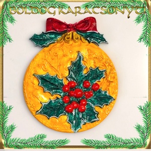 Karácsonyi hűtőmágnes S-KA26-10 több szinben - otthon & életmód - konyhafelszerelés, tálalás - konyhai dekoráció - hűtőmágnes - Meska.hu