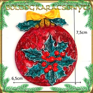 Karácsonyi hűtőmágnes S-KA26-10 több szinben - otthon & életmód - konyhafelszerelés, tálalás - konyhai dekoráció - hűtőmágnes - Meska.hu