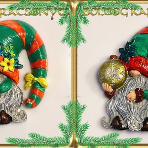 Karácsonyi hűtőmágnes S-KA26-106több szinben - Meska.hu