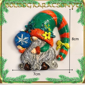 Karácsonyi hűtőmágnes S-KA26-106több szinben - otthon & életmód - dekoráció - dísztárgy - Meska.hu
