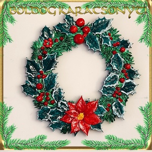 Karácsonyi hűtőmágnes S-KA26-17 - Meska.hu