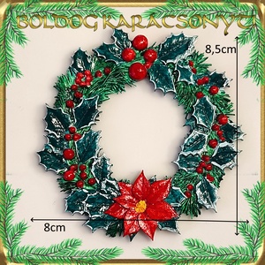 Karácsonyi hűtőmágnes S-KA26-17 - otthon & életmód - dekoráció - dísztárgy - Meska.hu