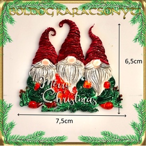 Karácsonyi hűtőmágnes S-KA26-18 - otthon & életmód - dekoráció - dísztárgy - Meska.hu