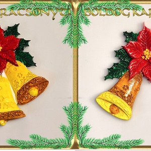 Karácsonyi hűtőmágnes S-KA26-14 - otthon & életmód - dekoráció - dísztárgy - Meska.hu