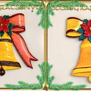 Karácsonyi hűtőmágnes S-KA26-15 több szinben - Meska.hu