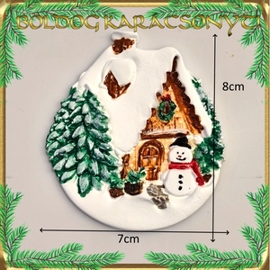 Karácsonyi hűtőmágnes S-KA26-20 - otthon & életmód - dekoráció - dísztárgy - Meska.hu