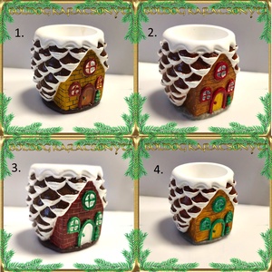 Karácsonyi kaspó S-KA27 01 - otthon & életmód - dekoráció - dísztárgy - Meska.hu