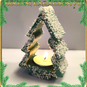 Karácsonyi mécses tartó S-KA28 01-2 - otthon & életmód - dekoráció - dísztárgy - Meska.hu