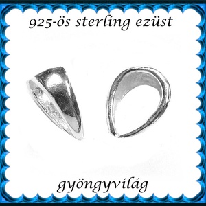 925-ös sterling ezüst ékszerkellék: medáltartó, medálkapocs EMT 50 - kellékek & szerszámok - gyöngyfűzés kellékek - egyéb alkatrész - Meska.hu