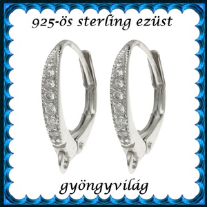 925-ös sterling ezüst ékszerkellék: fülbevalóalap biztonsági kapoccsal EFK K 25R - Meska.hu