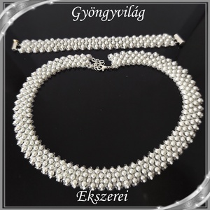 Ékszerek-szettek: Esküvői, menyasszonyi, alkalmi ékszer szett,  SSZEB-GY07-02 üt  fehér - esküvő - ékszer - ékszerszett - Meska.hu