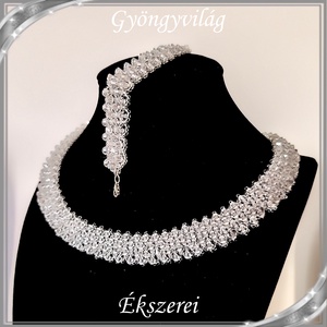 Ékszerek-szettek: Swarovski-ezüst, esküvői, alkalmi ékszer szett,  SSZEB-GY07-03 sw  clear crystal - Meska.hu