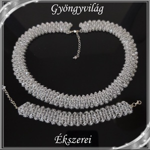 Ékszerek-szettek: Swarovski-ezüst, esküvői, alkalmi ékszer szett,  SSZEB-GY07-03 sw  clear crystal - esküvő - ékszer - ékszerszett - Meska.hu