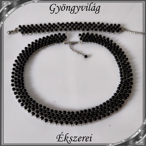 Ékszerek-szettek: Esküvői, menyasszonyi, alkalmi ékszer szett,  SSZEB-GY07-02 üt  fekete - esküvő - ékszer - ékszerszett - Meska.hu