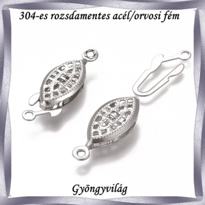 304 Nemes acél ékszerkellék: lánckapocs NALK 10 2db/ csomag - Meska.hu