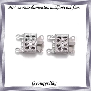 304 Nemes acél ékszerkellék: lánckapocs NALK 11 2db/ csomag - kellékek & szerszámok - gyöngyfűzés kellékek - egyéb alkatrész - Meska.hu