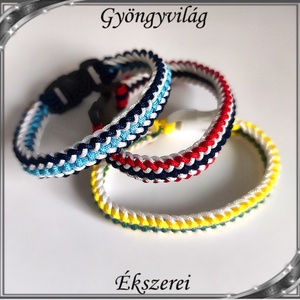 Ékszerek-karkötők: Makramé paracord karkötő SK-M 37-18  fémmentes 3db - ékszer - karkötő - fonott karkötő - Meska.hu