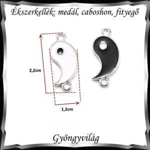 Ékszerkellék: medál, caboshon, fityegő BMCF-2-55  1pár/2db/csomag   - diy (csináld magad) - egységcsomag - Meska.hu