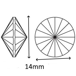 Swarovski kristály medál: SWM rivoli (1122) 14mm - kellékek & szerszámok - gyöngyfűzés kellékek - swarovski kristályok - Meska.hu