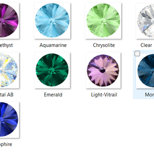 Swarovski kristály medál: SWM rivoli   12mm  - kellékek & szerszámok - gyöngyfűzés kellékek - swarovski kristályok - Meska.hu