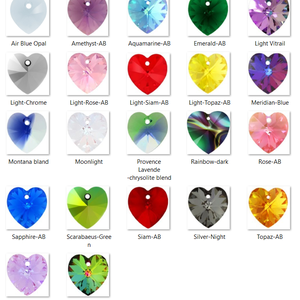 Swarovski kristály medál: SWM szív (6228) 14mm-es AB  több színben, Kellékek & szerszámok, Gyöngyfűzés kellékek, Swarovski kristályok, Ékszerkészítés, Ékszerkészítés, MESKA