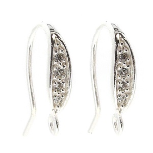  925-ös sterling ezüst ékszerkellék: fülbevalóalap akasztós EFK A 45-1, Kellékek & szerszámok, Ékszerkellék, Fülbevaló alap, Ékszerkészítés, Ékszerkészítés, MESKA