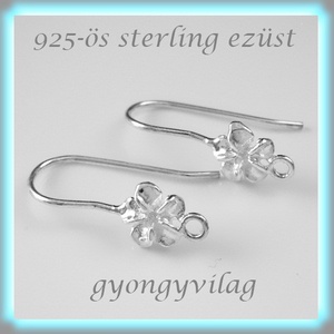  925-ös sterling ezüst ékszerkellék: fülbevalóalap akasztós EFK A 33, Kellékek & szerszámok, Ékszerkellék, Fülbevaló alap, Ékszerkészítés, MESKA