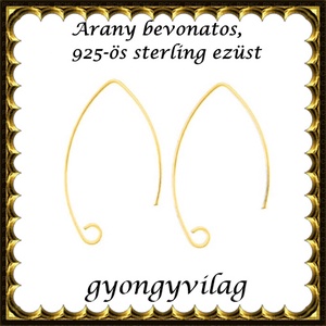  925-ös sterling ezüst ékszerkellék: fülbevalóalap akasztós EFK A 50-1g, Kellékek & szerszámok, Gyöngyfűzés kellékek, Egyéb alkatrész, Ékszerkészítés, MESKA