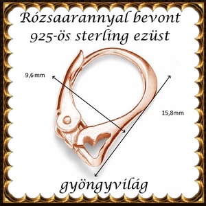 925-ös sterling ezüst ékszerkellék: fülbevaló kapocs, biztonsági-francia kapcsos EFK K 28RG - kellékek & szerszámok - ékszerkellék - fülbevaló kapocs - Meska.hu