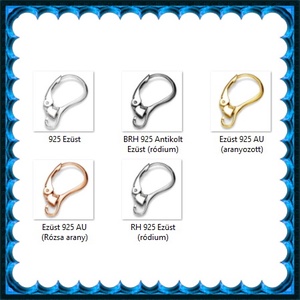 925-ös sterling ezüst ékszerkellék: fülbevaló kapocs, biztonsági-francia kapcsos EFK K 33RG - kellékek & szerszámok - ékszerkellék - fülbevaló kapocs - Meska.hu