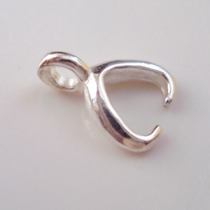 925-ös sterling ezüst ékszerkellék: medáltartó, medálkapocs EMK 03, Kellékek & szerszámok, Gyöngyfűzés kellékek, Egyéb alkatrész, Ékszerkészítés, MESKA